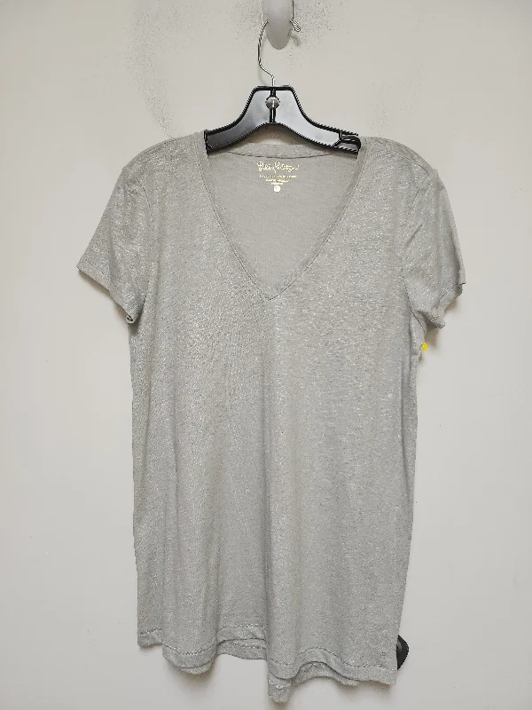 women's tops for those who prefer classic over trendy stylesTop Short Sleeve Basic By Lilly Pulitzer In Grey, Size: M