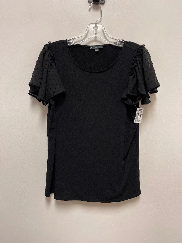 women's tops for those who want to create outfits that are both unique and memorableTop Short Sleeve By Adrianna Papell In Black, Size: M