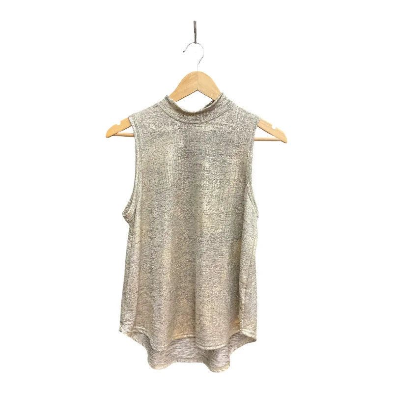 elegant women's topsTop Short Sleeve By Anthropologie In Gold, Size: M