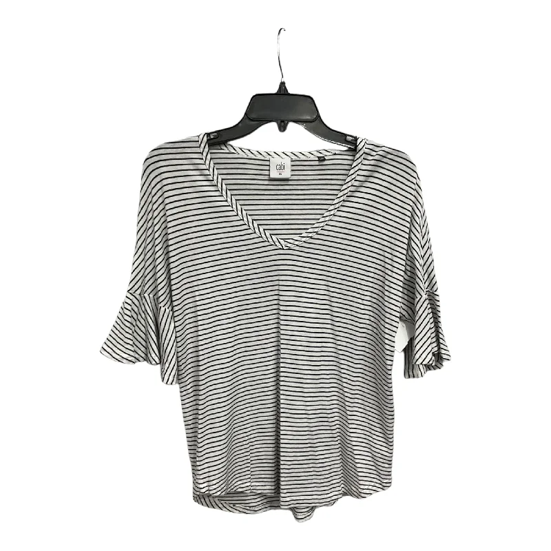 women's tops for fashion-conscious professionalsTop Short Sleeve By Cabi In Striped Pattern, Size: Xs