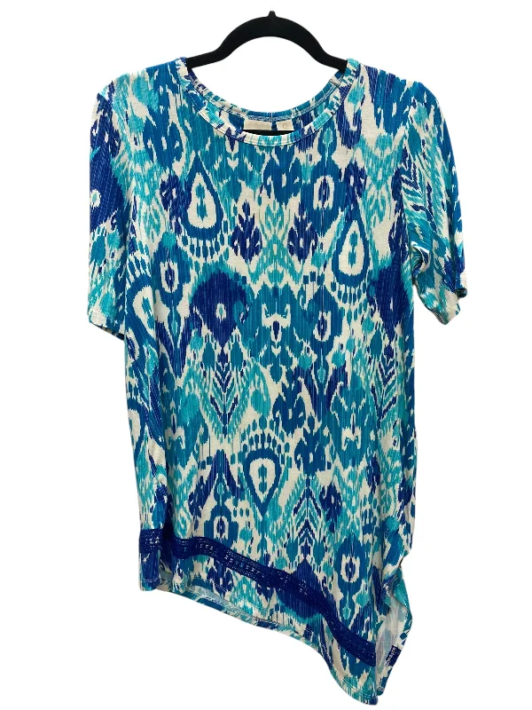 women's tops for those who value both quality and affordabilityTop Short Sleeve By Chicos In Blue, Size: 0