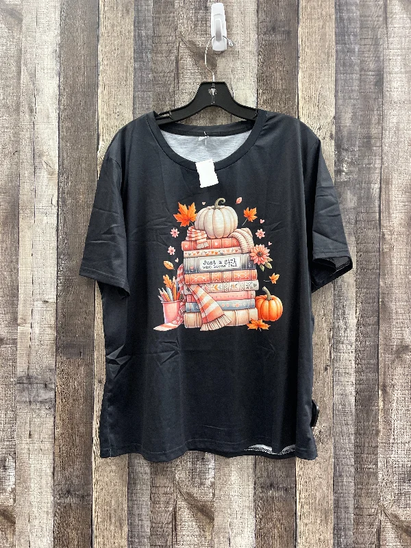 women's tops for those who want to wear pieces that are both functional and fashionableTop Short Sleeve By Cmf In Black, Size: 3x