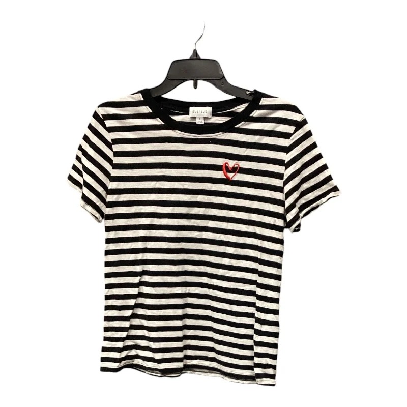 women's tops for relaxed weekendsTop Short Sleeve By Evereve In Striped Pattern, Size: S