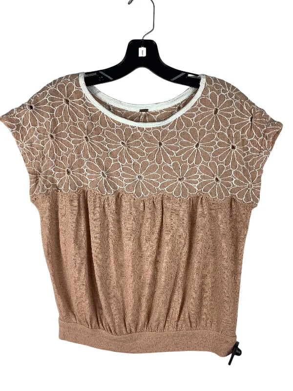 women's tops for everyday eleganceTop Short Sleeve By Free People In Pink, Size: Xs