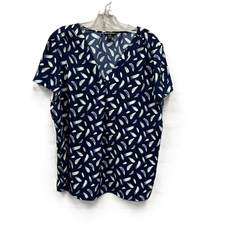 women's tops for cocktail partiesTop Short Sleeve By Hilary Radley In Blue, Size: Xl