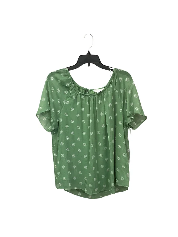 women's tops for those who appreciate subtle and muted tonesTop Short Sleeve By Lc Lauren Conrad In Green, Size: L