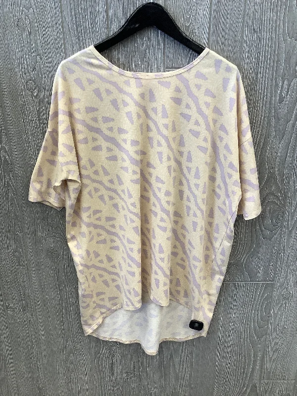 women's tops for maximalist fashion loversTop Short Sleeve By Lularoe In Yellow, Size: M