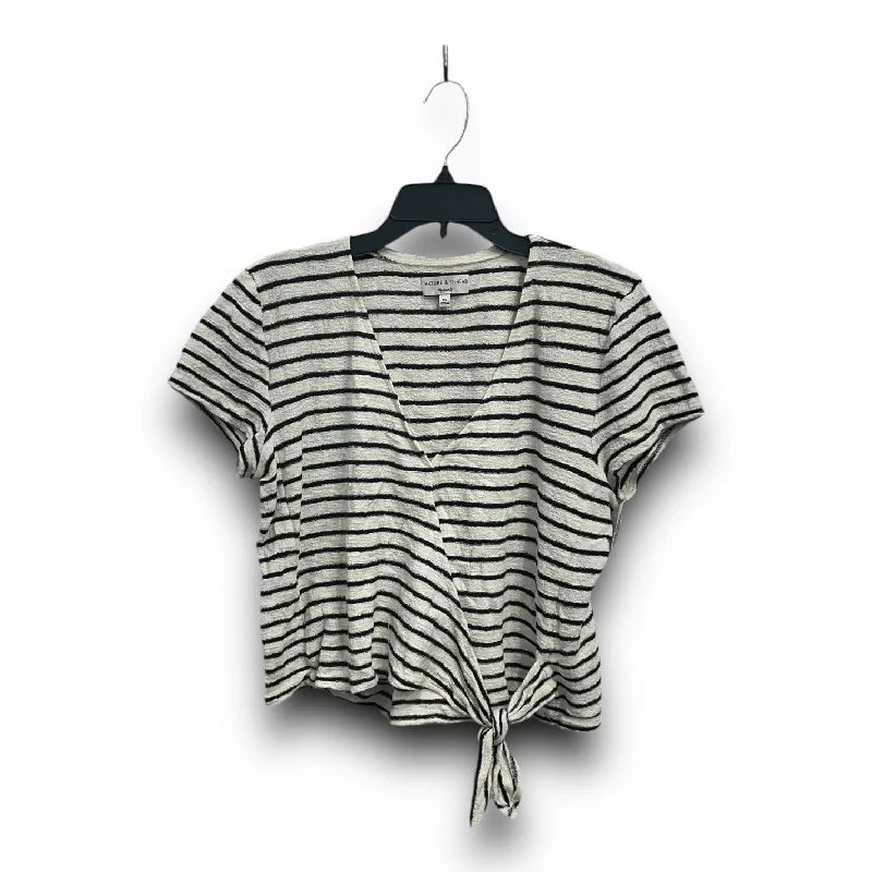 women's tops for date nightsTop Short Sleeve By Madewell In Striped Pattern, Size: Xl