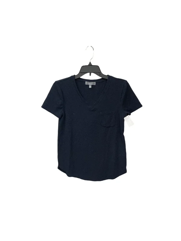 women's tops for those who want to add a touch of elegance and sophistication to their everyday wearTop Short Sleeve By Marled In Navy, Size: S