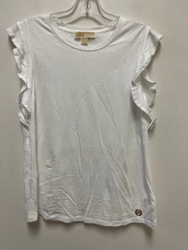 women's tops for those who believe in expressing their individuality through fashionTop Short Sleeve By Michael By Michael Kors In White, Size: M