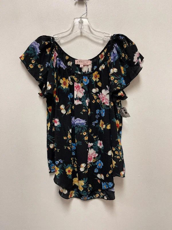 women's tops with unique designsTop Short Sleeve By Philosophy In Floral Print, Size: S