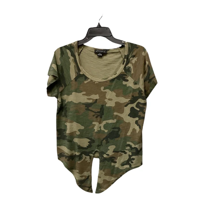 women's tops for statement-making outfitsTop Short Sleeve By Sanctuary In Camouflage Print, Size: S