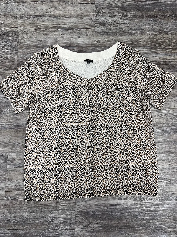 chic women's tops for everyday wearTop Short Sleeve By Talbots In Animal Print, Size: 1x