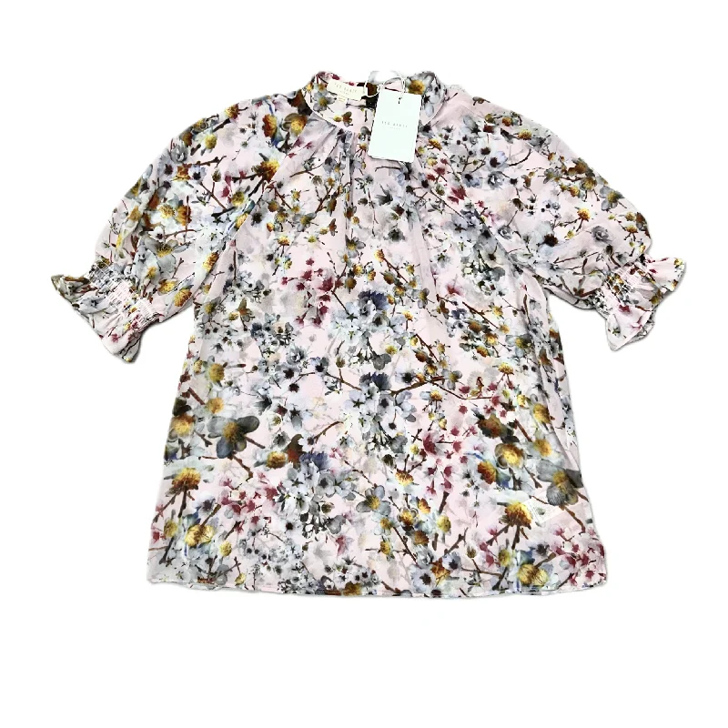 women's tops for boho-chic stylesTop Short Sleeve By Ted Baker In Floral Print, Size: S