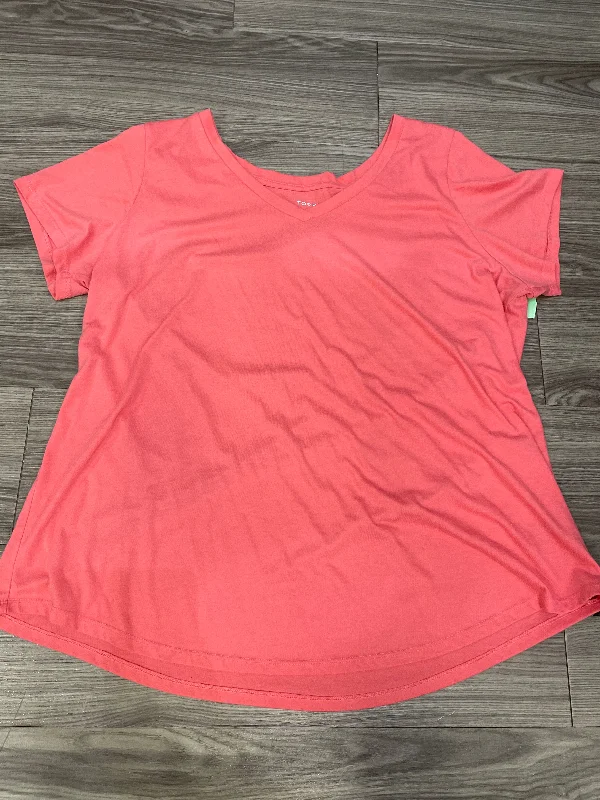 women's tops for vintage fashion enthusiastsTop Short Sleeve By Torrid In Coral, Size: 3x