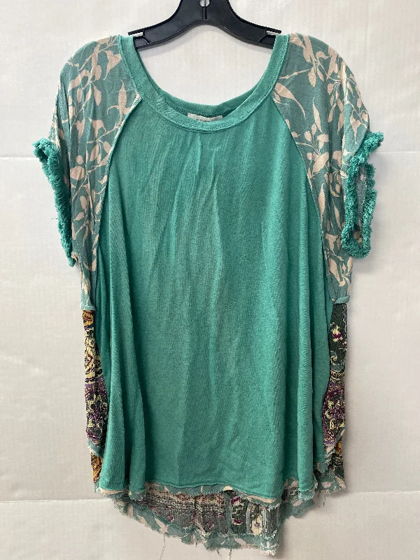 women's tops that offer a perfect blend of style, comfort, and affordabilityTop Short Sleeve By Umgee In Teal, Size: 1x