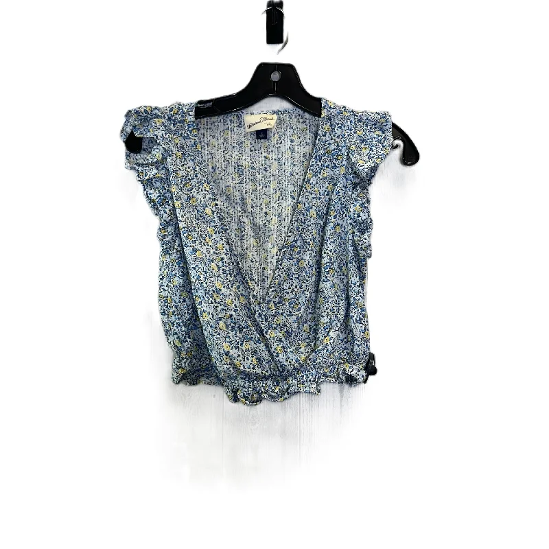 women's tops for mixing and matching with different bottomsTop Short Sleeve By Universal Thread In Blue, Size: S