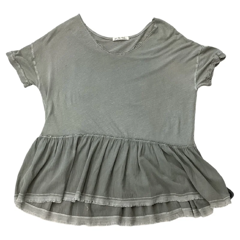 women's tops for casual FridaysTop Short Sleeve Designer By We The Free In Green, Size: L